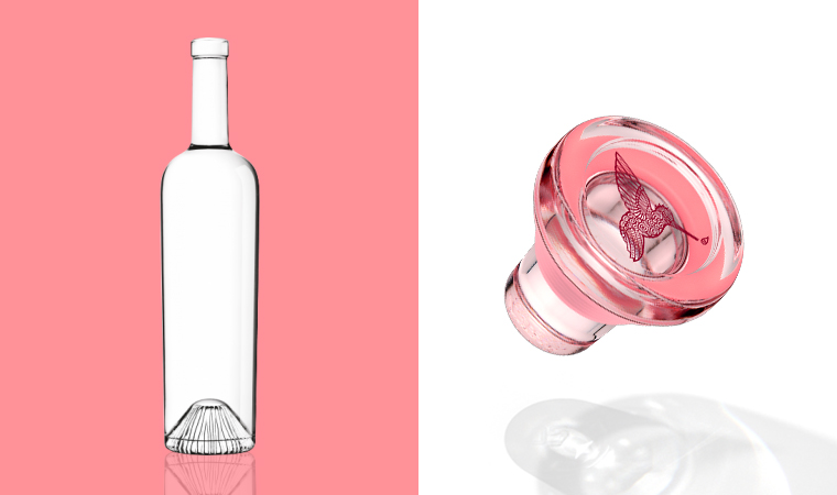 Bottle: Bordelaise Eclat Falling Star / Closure: Vinolok Rosé